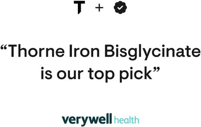 THORNE Iron Bisglycinate - 25 mg Iron Supplement for Enhanced Absorption Without Gastrointestinal Side Effects* - NSF Certified for Sport - Gluten-Free - 60 Capsules - Nirvana Guru