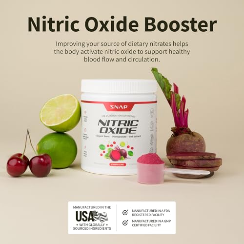 Snap Supplements Organic Beet Root Powder, Nitric Oxide Supplements for Men & Women, Beets, Pomegranate, B Vitamins & Red Spinach, Energy, Heart Health & Circulation Support, 30 Servings, Mixed Berry Nirvana Guru