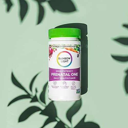 Rainbow Light Prenatal One High Potency Daily Multivitamin with Folate, Ginger and Probiotics; Supports Mom and Baby from Conception to Nursing; Vegan, 150 Tablets,* Pack May Vary Nirvana Guru