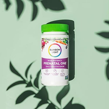 Rainbow Light Prenatal One High Potency Daily Multivitamin with Folate, Ginger and Probiotics; Supports Mom and Baby from Conception to Nursing; Vegan, 150 Tablets,* Pack May Vary Nirvana Guru