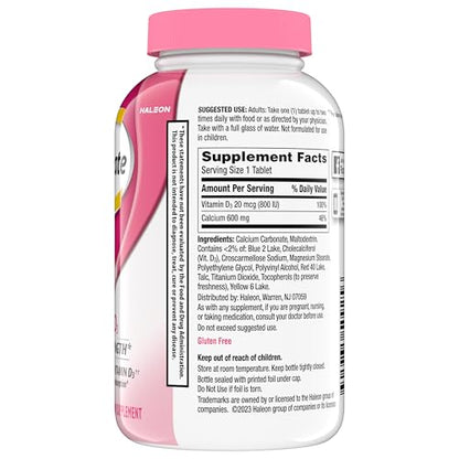 Caltrate 600 Plus D3 Calcium and Vitamin D Supplement Tablets, Bone Health Supplements for Adults - 200 Count Nirvana Guru