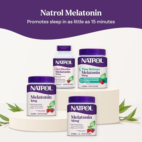 Natrol Fast Dissolve Melatonin 1 mg, Melatonin Supplements for Restful Sleep, Sleep Support for Adults, 90 Strawberry-Flavored Tablets, Up to a 90 Day Supply Nirvana Guru