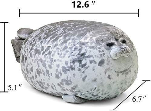 MerryXD Chubby Blob Seal Pillow,Stuffed Cotton Plush Animal Toy Cute Ocean Small(11.8 in) nirvanaguru