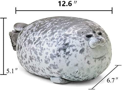 MerryXD Chubby Blob Seal Pillow,Stuffed Cotton Plush Animal Toy Cute Ocean Small(11.8 in) nirvanaguru