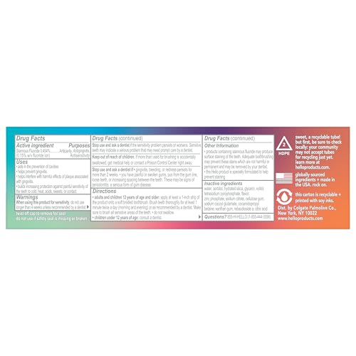 hello Mighty Multitasker Fluoride Toothpaste, 8-in-1 Toothpaste with Minty Flavor, Anticavity, Antigingivitis, Antisensitivity, Strengthens Enamel and Whitens, 2 Pack, 4.0 Oz Tubes Nirvana Guru