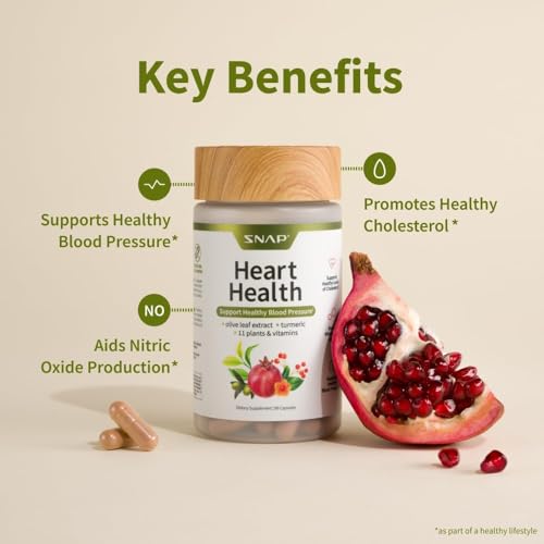 Snap Supplements Heart Health Supplements and Blood Circulation Supplements, 180 Capsules - Nirvana Guru