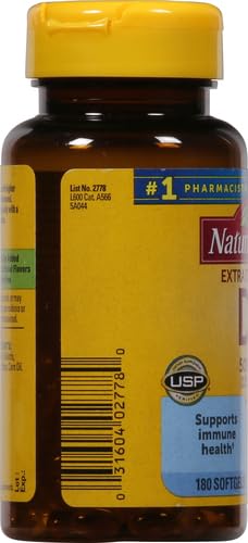 Nature Made Extra Strength Vitamin D3 5000 IU (125 mcg), Dietary Supplement for Bone, Teeth, Muscle and Immune Health Support, 180 Softgels, 180 Day Supply - Nirvana Guru