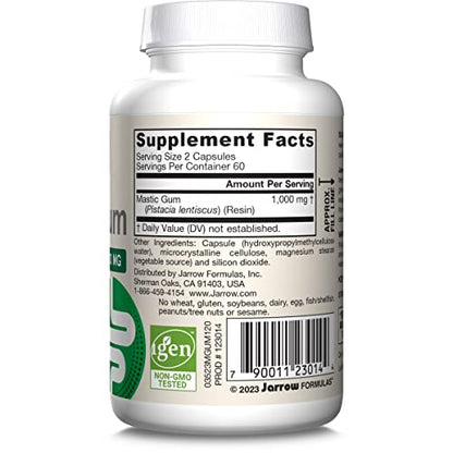 Jarrow Formulas Mastic Gum 1000 mg, Dietary Supplement for Gastrointestinal Health Support, 60 Veggie Capsules, 30 Day Supply - Nirvana Guru