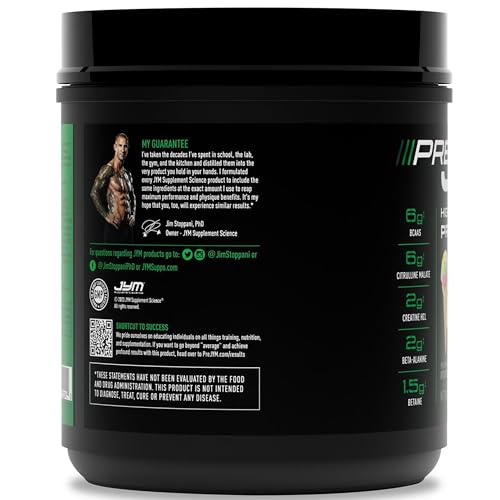JYM Supplement Science Pre JYM Strawberry Kiwi Pre Workout Powder - BCAAs, Nootropics, Creatine HCI, Citrulline, Beta-Alanine, Betaine, Taurine, Huperzine 30 Servings Nirvana Guru