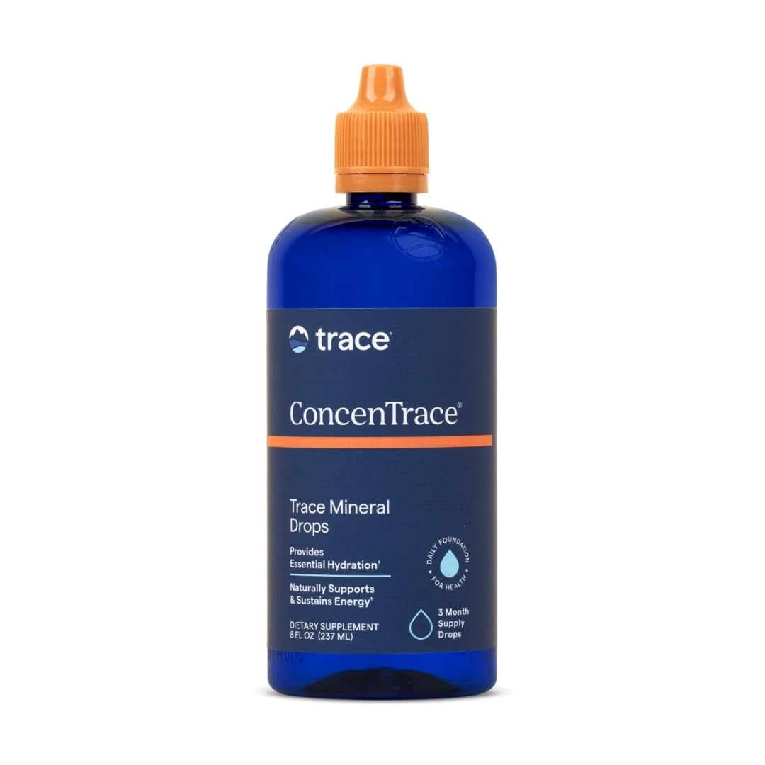Trace Minerals ConcenTrace Trace Mineral Drops | All-Natural Liquid Minerals | Replenishes Electrolytes & Supports Hydration, Energy, Mood, Muscles, Digestion, & Restful Sleep | 8 fl oz (96 Servings) Nirvana Guru