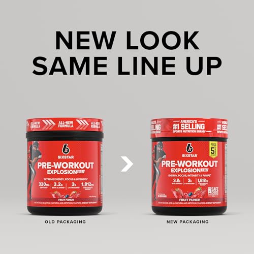 Six Star Pre-Workout Powder for Men & Women, Fruit Punch (30 Servings) - Preworkout Explosion 2.0 Energy Powder Drink Mix with Beta-Alanine & Caffeine - Sports Nutrition Supplement Products Nirvana Guru