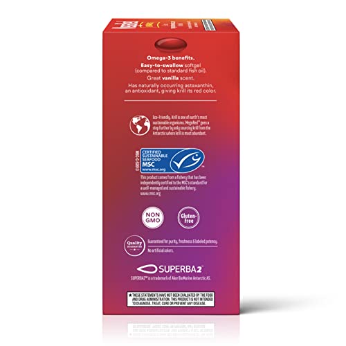 MegaRed - Omega-3 Krill Oil 350mg Softgels (130 Count in A Bottle), EPA & DHA Omega-3 Fatty Acids with No Fishy Aftertaste Unlike Fish Oil, Contains Antioxidant Astaxanthin - Nirvana Guru