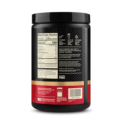 Optimum Nutrition Gold Standard 100% Whey Protein Powder, Double Rich Chocolate, 0.68 Pound (Pack of 1) - Nirvana Guru