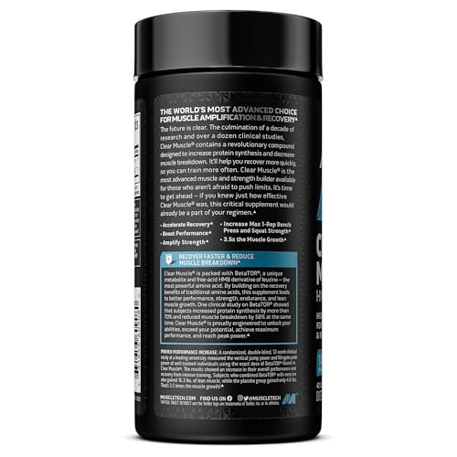 Muscletech HMB Supplements 1000mg, Clear Muscle (42 Liquid Softgels) - Highest Grade HMB for Lean Muscle & Recovery - HMB Free Acid Muscle Supplement - Help Decrease Muscle Breakdown Nirvana Guru