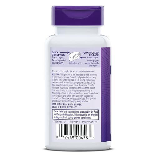 Natrol Melatonin 3 mg Time Release, Dietary Supplement to Minimize Wake Ups, Nighttime Sleep Aid, 100 Tablets, Up to a 100 Day Supply Nirvana Guru