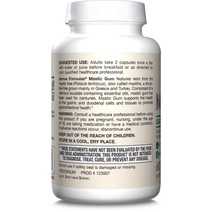 Jarrow Formulas Mastic Gum 1000 mg, Dietary Supplement for Gastrointestinal Health Support, 60 Veggie Capsules, 30 Day Supply - Nirvana Guru