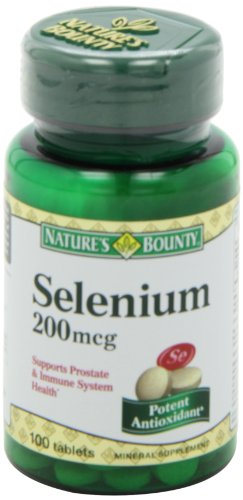 Nature's Bounty Selenium, Supports Prostate and Immune System Health, 200 mcg, 100 Tablets Nirvana Guru