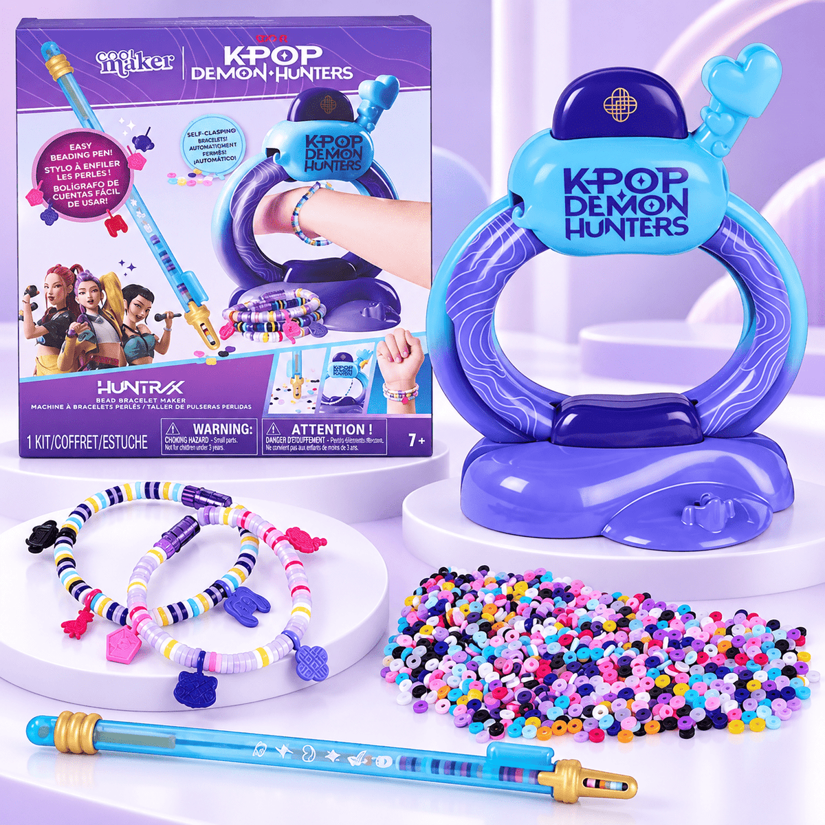 Cool Maker KPop Demon Hunters Bracelet Maker Set with 1200 Beads – 2-Pack Combo, Ages 7+