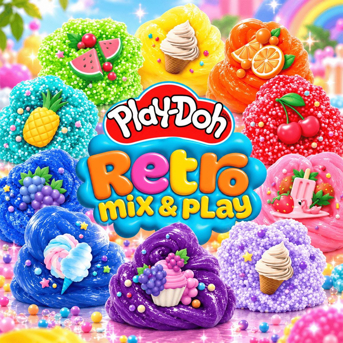 Play-Doh Mix & Play Scented Slimes, 10 pk. — Tropical