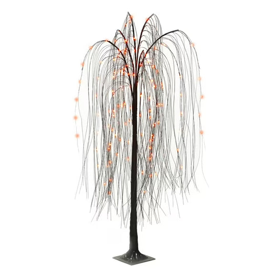Orange and Purple Willow Tree, 48in, Color Changing LEDs, 8-Function Battery-Operated, Halloween Indoor/Outdoor, by Way To Celebrate nirvanaguru