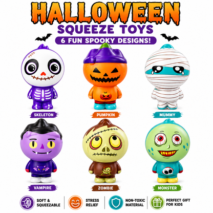 6 Pack Halloween Squishies Toys Slow Rising Squishy Squeeze Toys Nirvana Guru