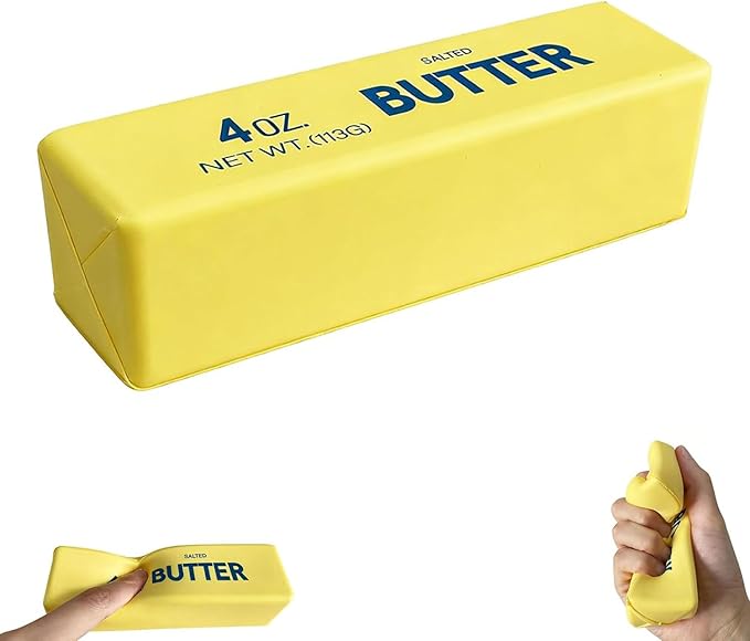 Cheese Squishy Toy - Slow-Rising Cheese Squishy Squeeze Block - Stress Balls for Adults - Stress & Anxiety Relief Fidget Gift - Stress-Relief Set for the Office and Classroom (4PCS) Nirvana Guru