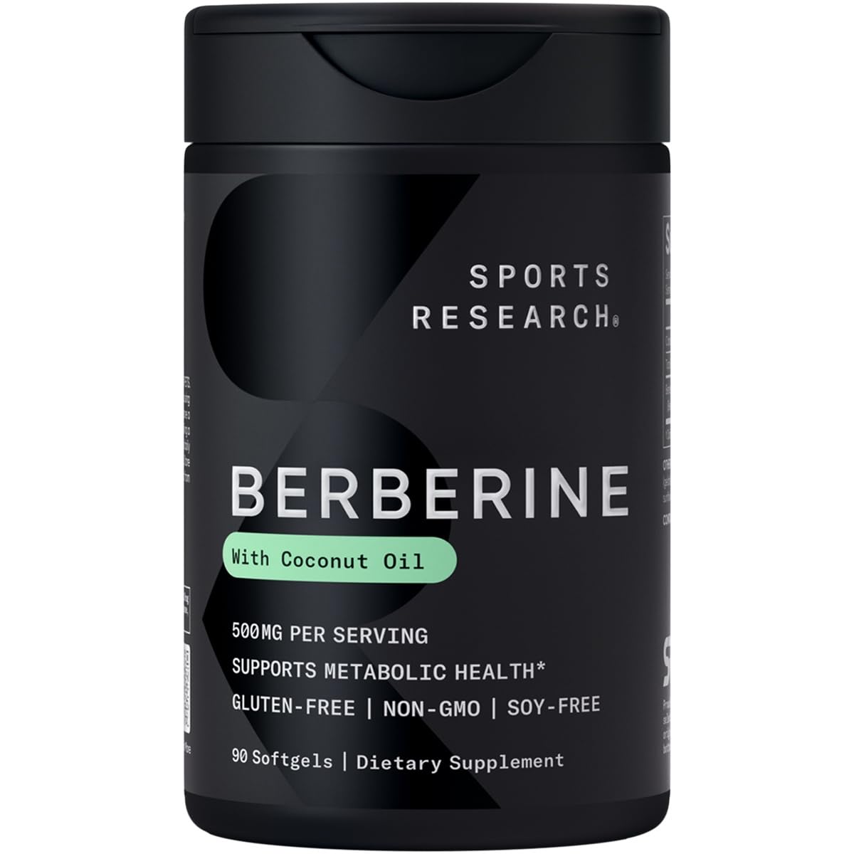 Sports Research Berberine - Herbal Ayurvedic Metabolic Health Support - 500 mg - 60 Capsules - Vegan Certified, Gluten-Free, Non-GMO - Nirvana Guru