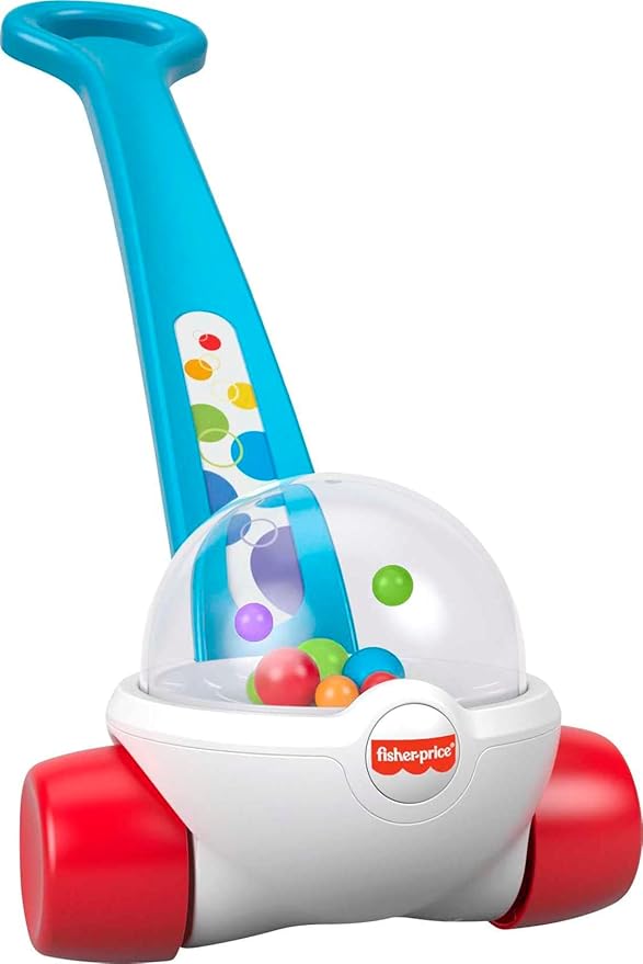 Fisher-Price Baby & Toddler Toy Corn Popper Blue Push-Along with Ball-Popping Action for Infants Ages 1+ Years, 2-Piece Assembly nirvanaguru