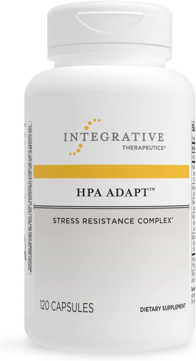 Integrative Therapeutics HPA Adapt - Supports a Healthy Stress Response* - Positive Outlook Supplement with Ashwagandha, Maca, Holy Basil & Rhodiola - Gluten-Free & Soy-Free - 120 Vegan Capsules - Nirvana Guru