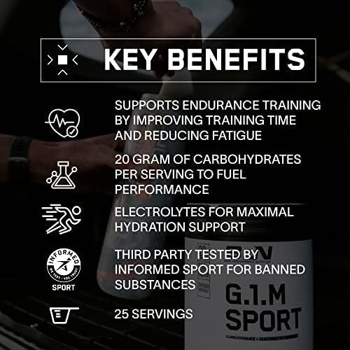 BARE PERFORMANCE NUTRITION, BPN G.1.M Go One More Sport, Endurance Training Fuel, Superior Carbohydrate & Electrolytes Powder Formula, Reduce Fatigue, Lemon Lime, 25 Servings
