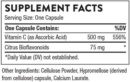 THORNE Vitamin C - Blend of Vitamin C and Citrus Bioflavonoids from Oranges - Support Immune System, Production of Cellular Energy, Collagen Production and Healthy Tissue* - Gluten-Free - 90 Capsules - Nirvana Guru