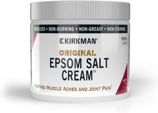 Kirkman – Epsom Salt Cream – 4oz Cream – Gluten Free – Casein Free - Nirvana Guru