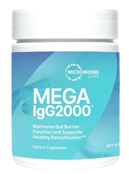 Microbiome Labs Mega IgG2000 Capsules - Dairy Free Bovine Colostrum Supplement Alternative - Immunoglobulin Supplement from Bovine Serum to Support Digestive Health (120 Capsules) - Nirvana Guru