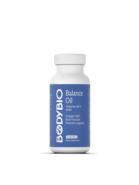 BodyBio Balance Oil - Vegan Omega 3 6 Supplement – Cold-Pressed Safflower & Flaxseed Oil – Supports Brain Function, Healthy Skin, and Mood Nirvana Guru