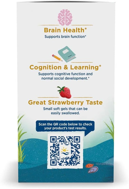 Nordic Naturals Ultimate Omega 2X Teen, Strawberry - 60 Mini Soft Gels - 1120 mg Total Omega-3s with EPA & DHA - Brain Health, Positive Mood, Social Development, Learning - Non-GMO - 30 Servings - Nirvana Guru