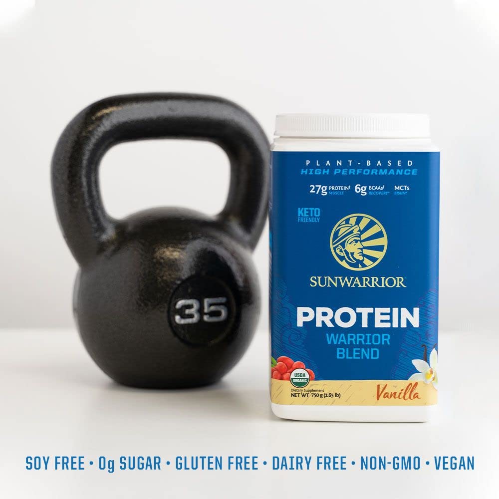 Organic Plant Based Protein Powder | Vegan Organic Protein Powder Vanilla Flavored with BCAA Amino Acids & Hemp Seed Pea Blend | Non-GMO Soy Dairy Filler & Gluten Free (Vanilla, 32 Servings) - Nirvana Guru