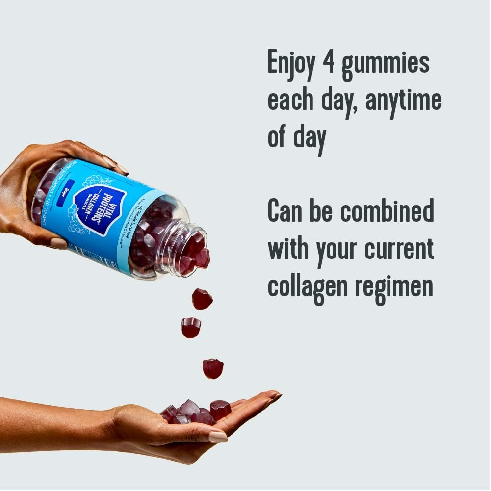 Vital Proteins Collagen Gummies, 2.5g of Clinically-Tested Collagen for Hair, Skin, Nails & Wrinkles, 120 ct, 30-Day Supply, Grape Flavor - Nirvana Guru