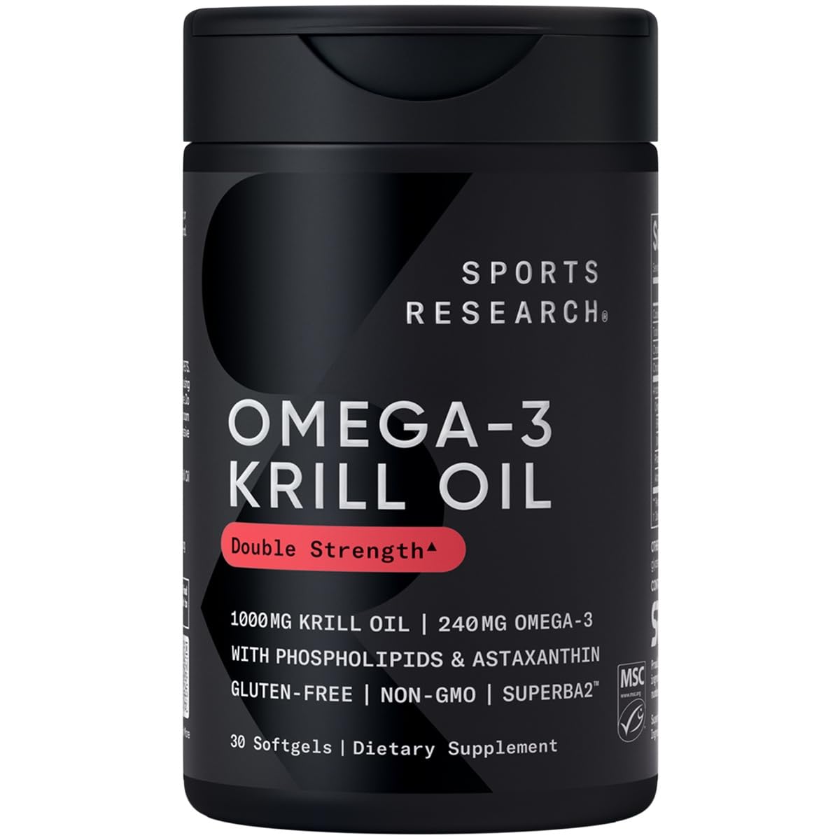 Sports Research® Omega-3 Krill Oil 500mg - Pure Antarctic Superba Krill with Phospholipids, Choline & Astaxanthin - MSC Certified Sustainable, Non-GMO & Gluten Free - 120 Mini-Gels - Nirvana Guru