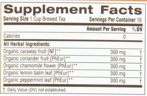 Traditional Medicinals Tea, Organic Gas Relief, Relieves Gas & Bloating, Chamomile Mint, 16 Tea Bags - Nirvana Guru
