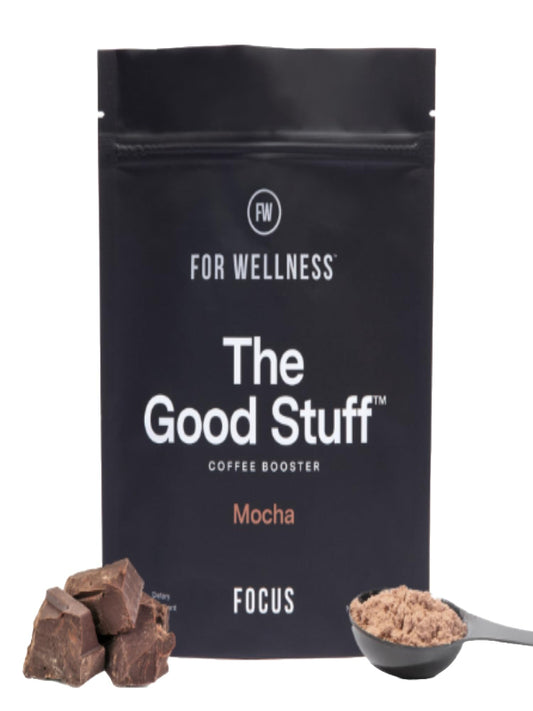 For Wellness The Good Stuff™ Focus Blend (30 Servings Pouch), Non-Dairy Coffee Supplement – Stimulates Cognitive Function & Mental Clarity