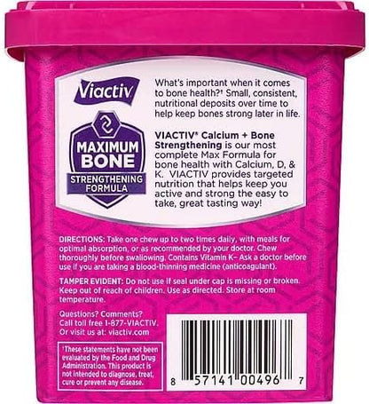 Viactiv Calcium +Vitamin D3 Supplement Soft Chews, Caramel, 60 Chews - Calcium Dietary Supplement for Bone Health Nirvana Guru