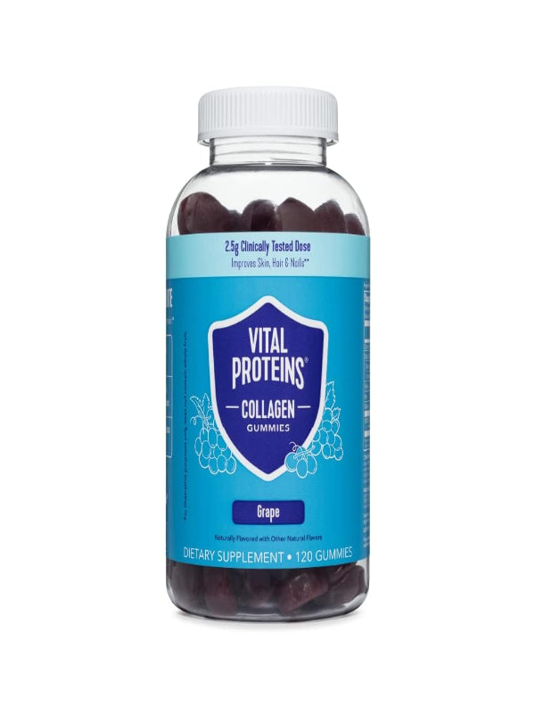 Vital Proteins Collagen Gummies, 2.5g of Clinically-Tested Collagen for Hair, Skin, Nails & Wrinkles, 120 ct, 30-Day Supply, Grape Flavor - Nirvana Guru