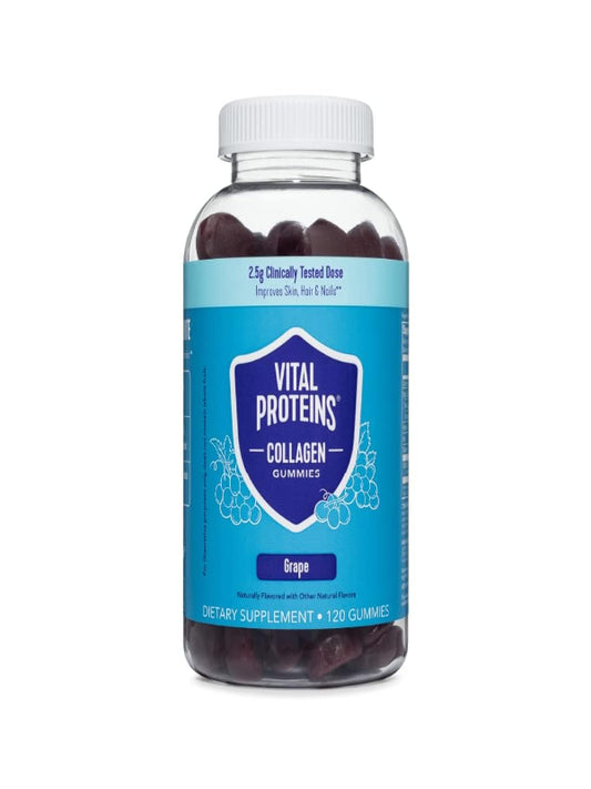Vital Proteins Collagen Gummies, 2.5g of Clinically-Tested Collagen for Hair, Skin, Nails & Wrinkles, 120 ct, 30-Day Supply, Grape Flavor - Nirvana Guru