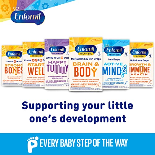 Enfamil Poly-Vi-Sol with Iron Liquid Multivitamin Drops, Supports Growth & Development*, 50mL Bottle - Nirvana Guru