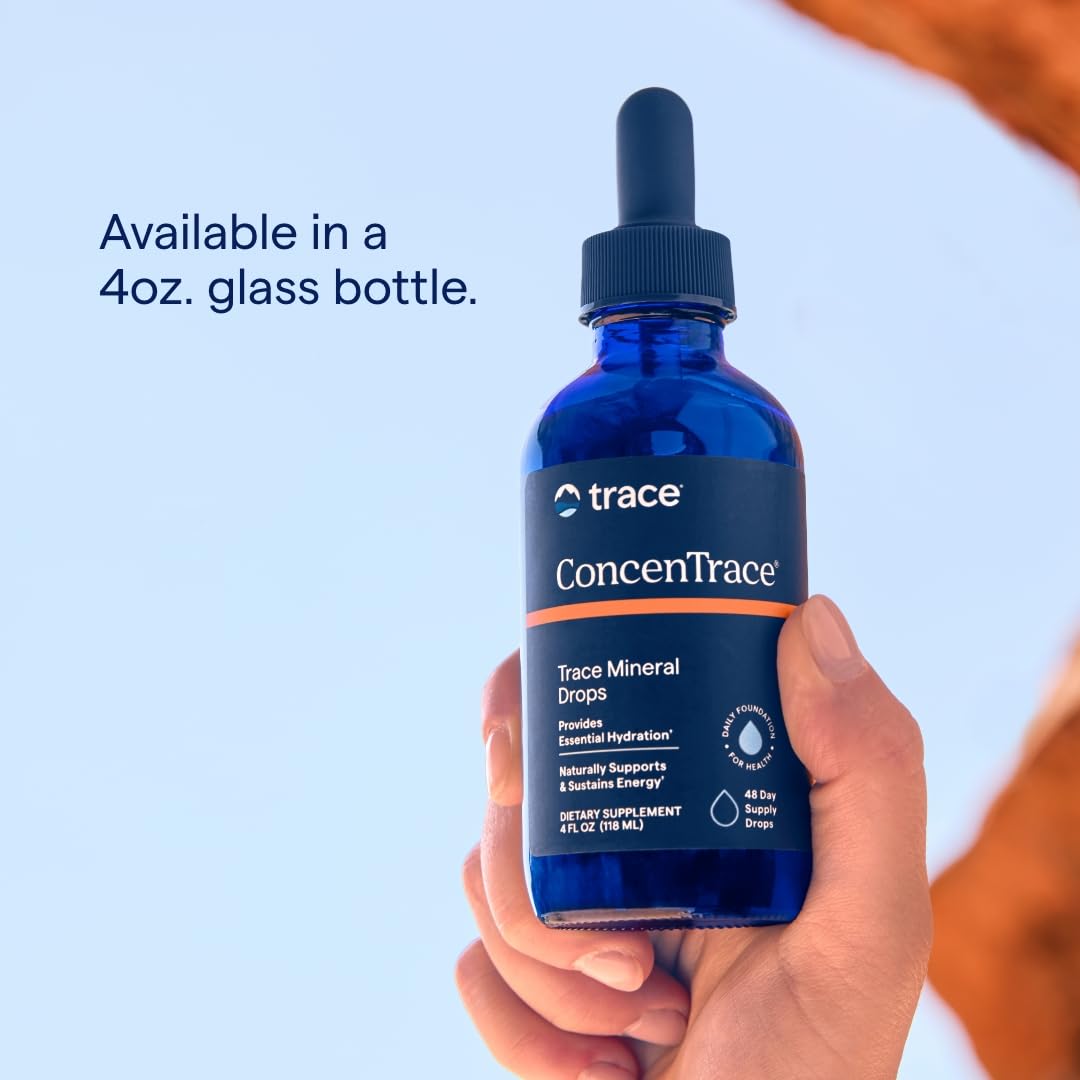 Trace Minerals ConcenTrace Trace Mineral Drops | All-Natural Liquid Minerals | Replenishes Electrolytes & Supports Hydration, Energy, Mood, Muscles, Digestion, & Restful Sleep | 8 fl oz (96 Servings) Nirvana Guru