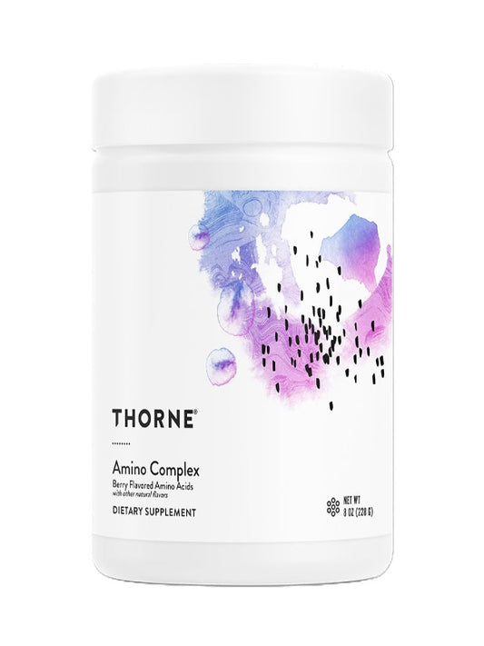 THORNE - Amino Complex - Clinically-Validated EAA and BCAA Powder for Pre or Post-Workout - Promotes Lean Muscle Mass & Energy Production* - NSF Certified for Sport - 30 Servings - 8.1 Oz - Lemon - Nirvana Guru