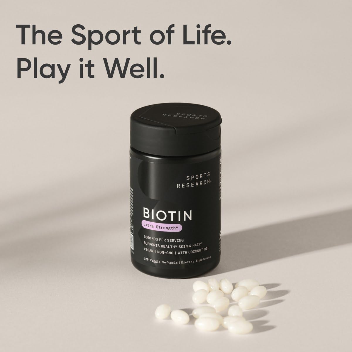 Sports Research Extra Strength Vegan Biotin (Vitamin B) - Nirvana Guru