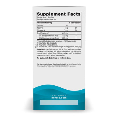 Nordic Naturals Omega-3, Lemon Flavor - 90 Soft Gels - 690 mg Omega-3 - Fish Oil - EPA & DHA - Immune Support, Brain & Heart Health, Optimal Wellness - Non-GMO - 45 Servings - Nirvana Guru