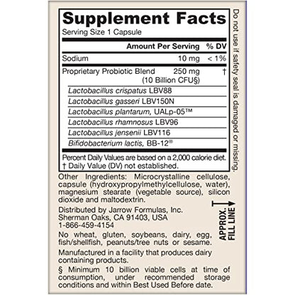 Jarrow Formulas Fem Dophilus Probiotics for Women - 10 Billion CFU, Female Vaginal Probiotics, Vaginal, Urinary Tract and Digestive Support, 30 Capsules - Nirvana Guru