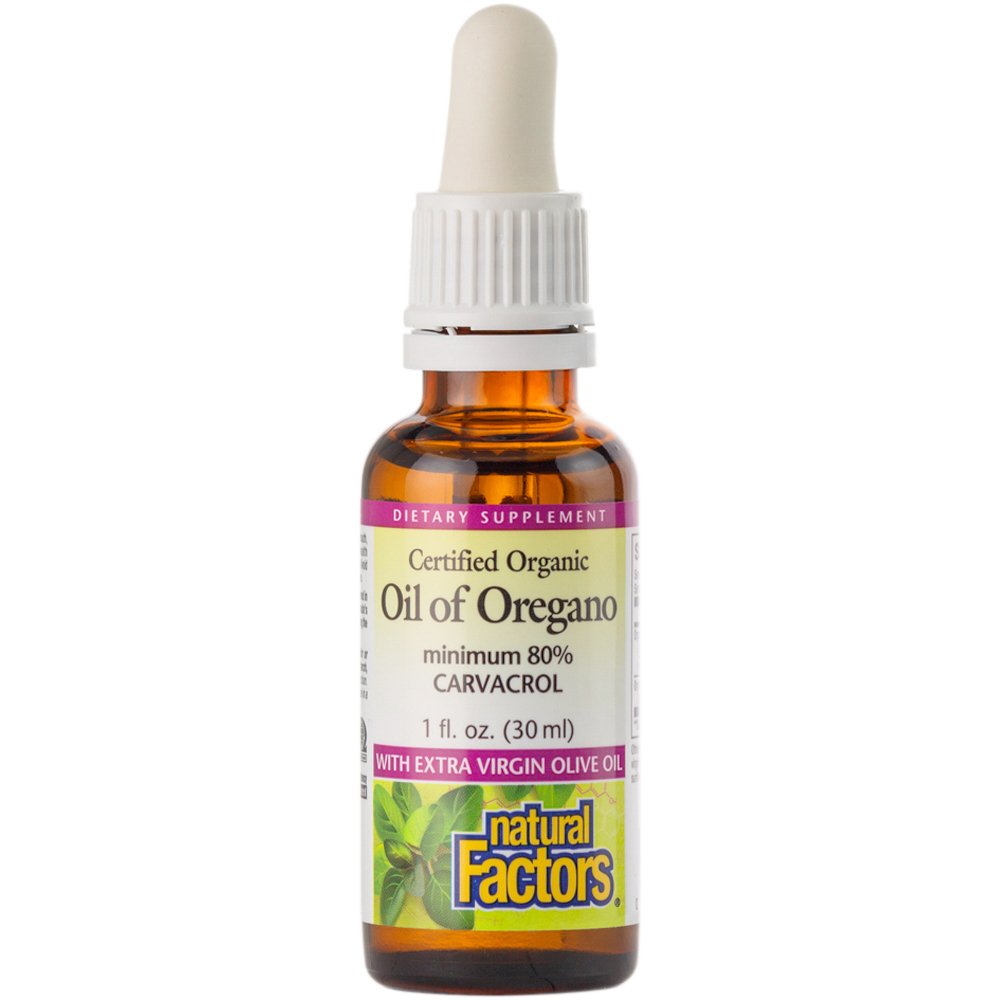 Natural Factors Certified Organic Oil of Oregano, Herbal Supplement for Immune Support, Vegan, Non-GMO, 2 Fl Oz - Nirvana Guru